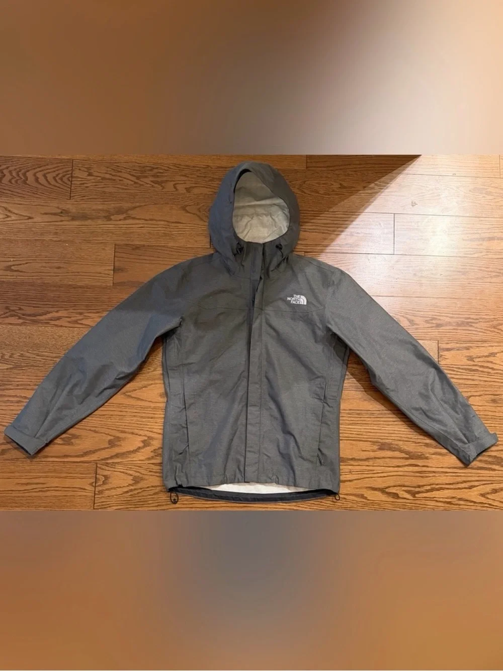 The North Face Men’s Dark Gray Hooded Rain Jacket